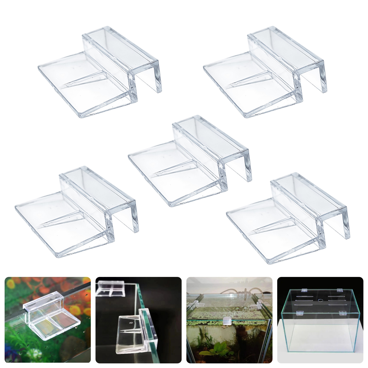 Aquarium Fish Real - 10Pcs Transparent Acrylic Fish Tank Glass