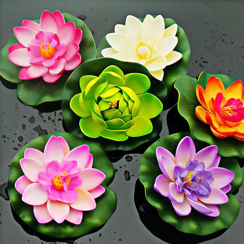 Aquarium Fish Names - 10cm/18cm Artificial Lotus Fake Plant Pond