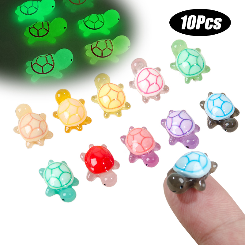 Aquarium Fish Names - 10Pcs Mini Luminous Turtle Home Decor