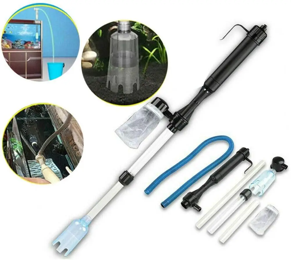 Aquarium Fish Waste Collector - Electric Water Changer Vacuum Siphon Pump
