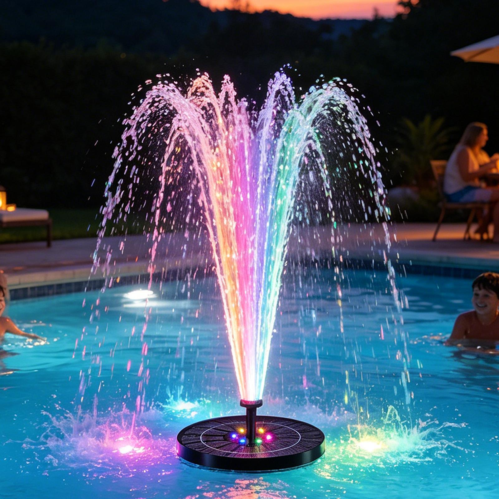 Aquarium Fish Accessories - Floating Solar Bird Bath Fountain with