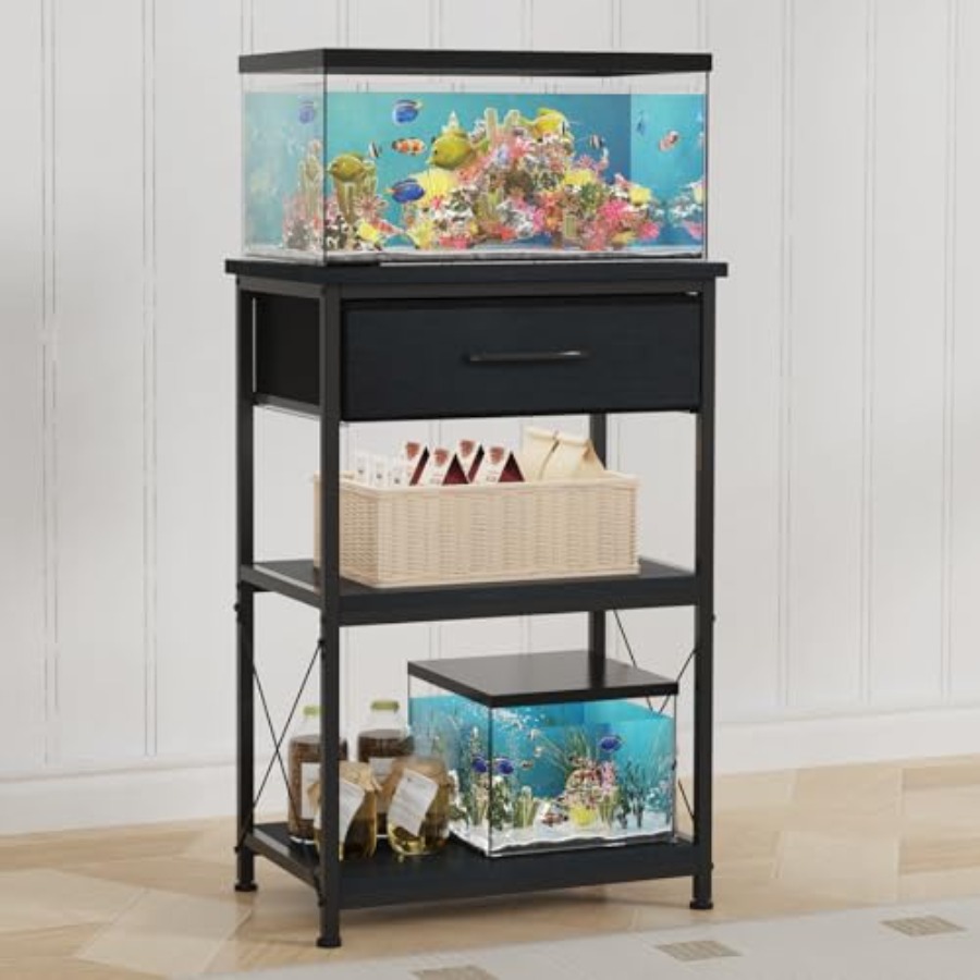 Aquarium Fish Accessories - Fish Tank Stand Height Adjustable Metal