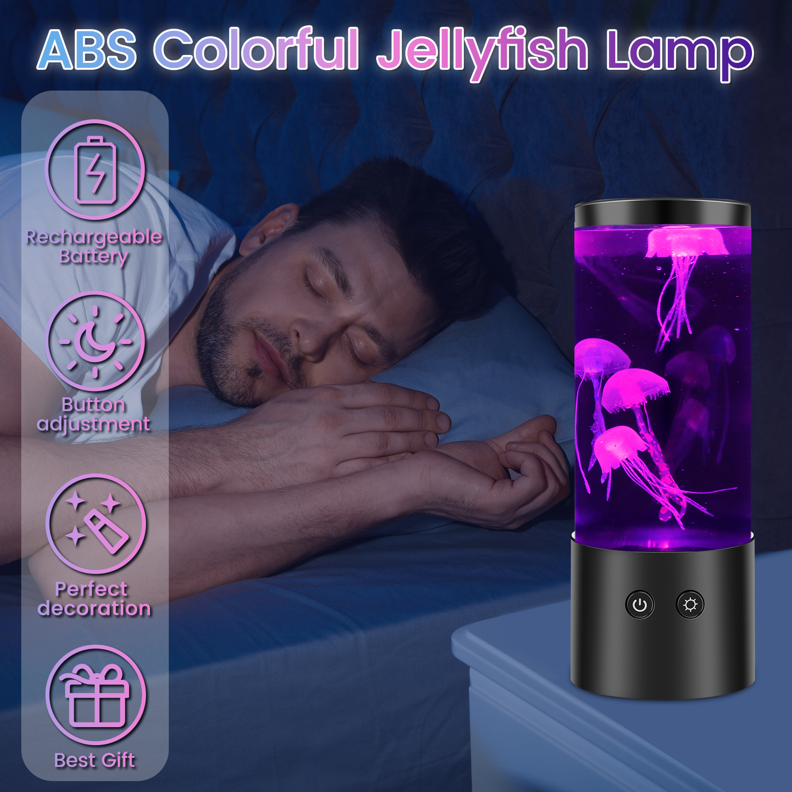 Jellyfish Night Light LED Fish - огляд і ціна Aquarium Fish Lamp