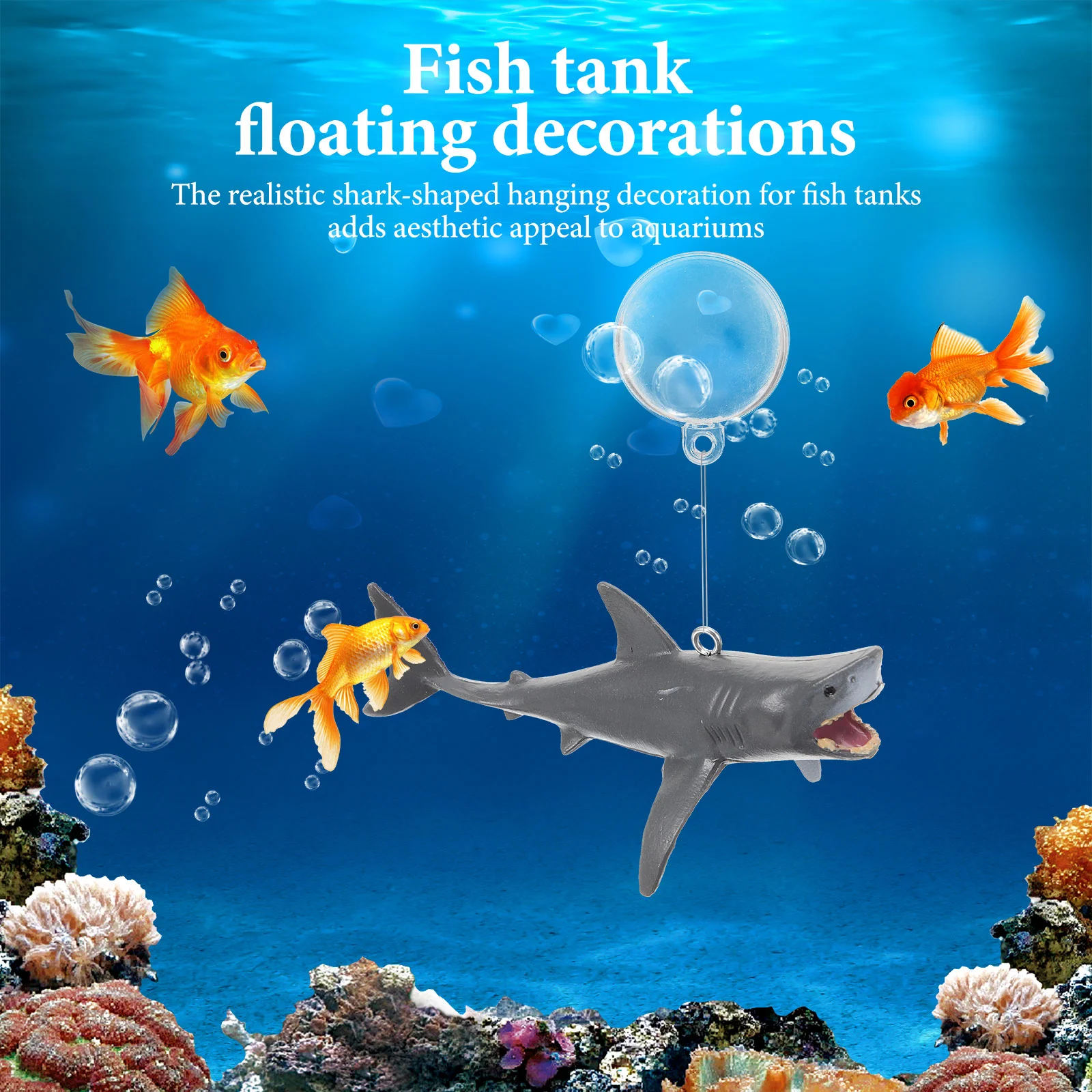 2pcs Fish Tank Shark Decoratio - огляд і ціна Aquarium Fish Shark