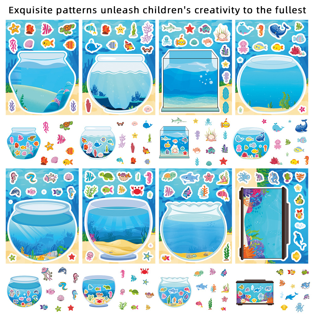 8/16Sheets Creative Fish Tank  - огляд і ціна Aquarium Fish Game
