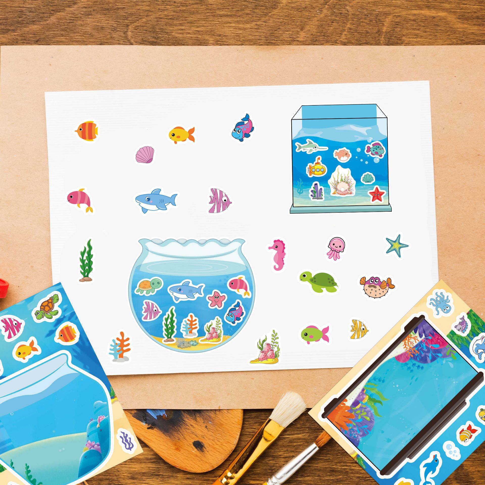 8/16Sheets Creative Fish Tank  - огляд і ціна Aquarium Fish Game