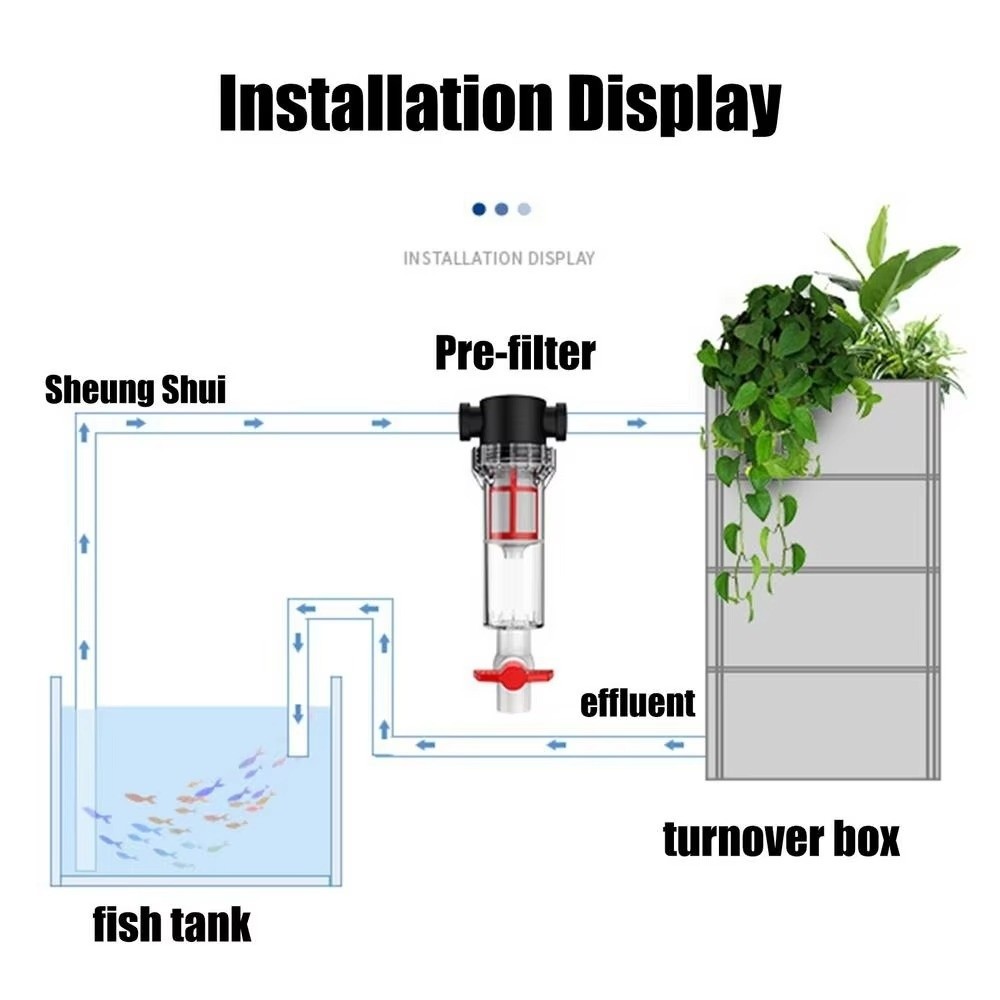 1/2 3/4 Female Thread Aquarium - огляд і ціна Aquarium Fish Waste Collector