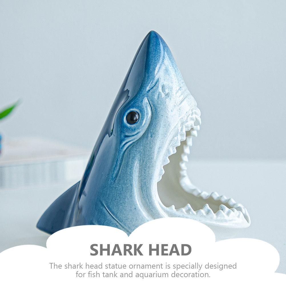 Ceramic Shark Head Statue Fish - огляд і ціна Aquarium Fish Shark