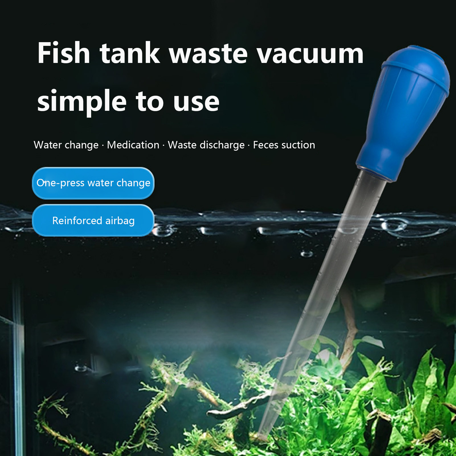 Manual Aquarium Clean Pipette  - огляд і ціна Aquarium Fish Waste Collector