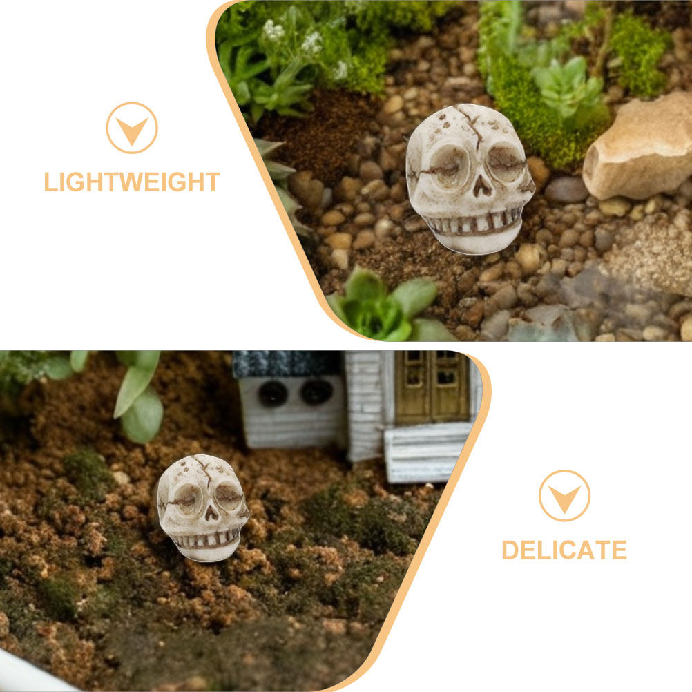 20Pcs Resin Smiling Skull Stat - огляд і ціна Aquarium Fish Accessories