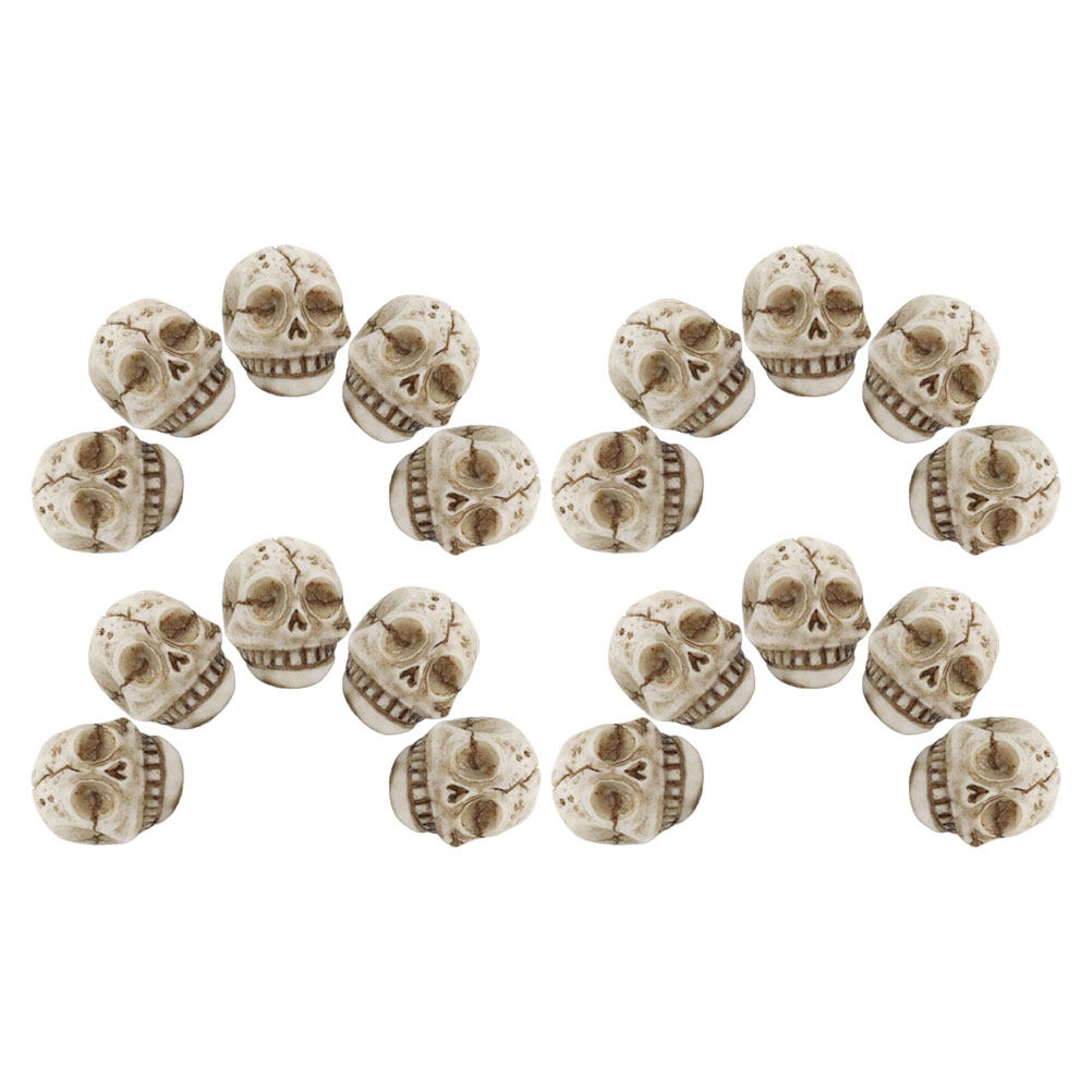 20Pcs Resin Smiling Skull Stat - огляд і ціна Aquarium Fish Accessories