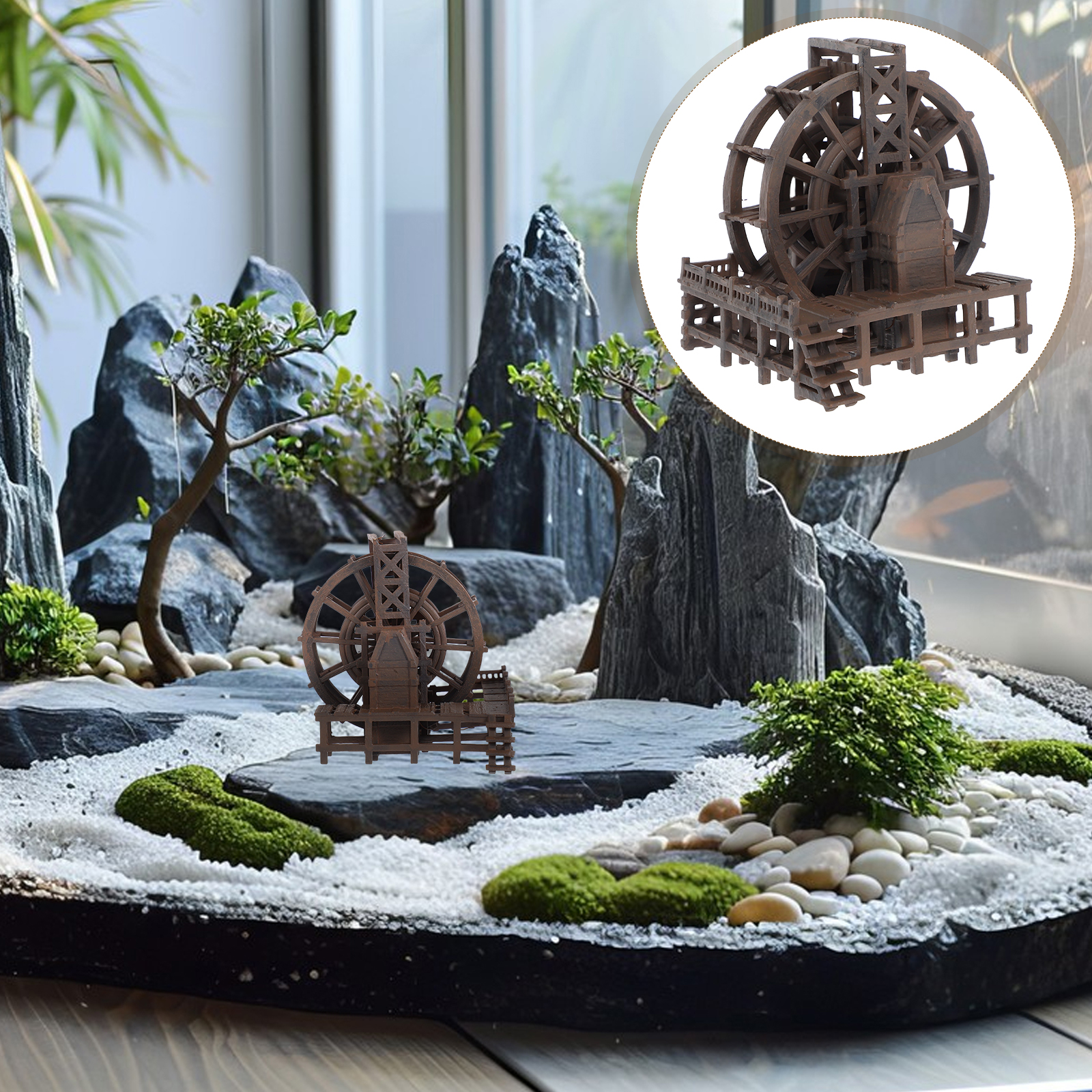 Miniature Water Wheel Ornament - огляд і ціна Aquarium Fish Real