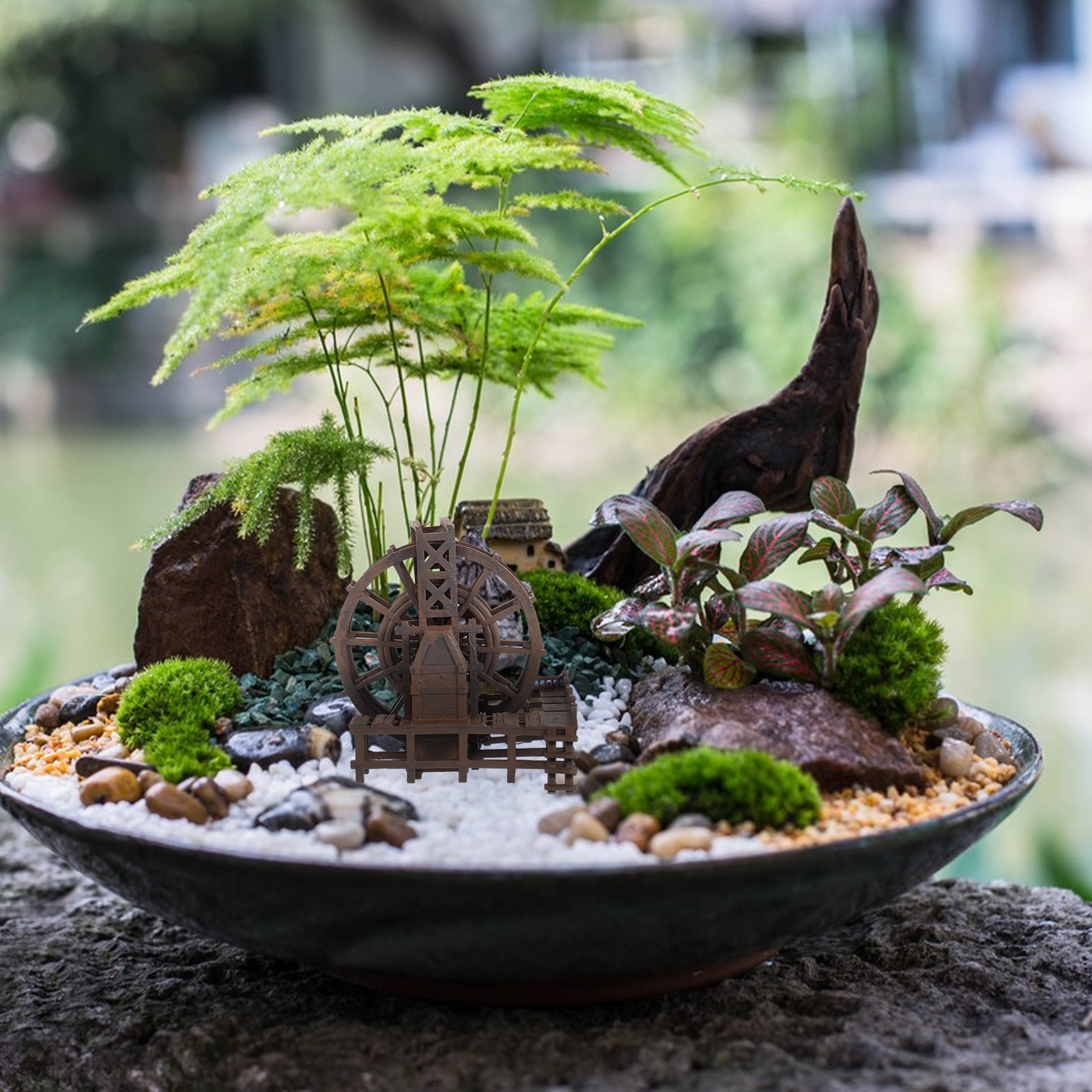 Miniature Water Wheel Ornament - огляд і ціна Aquarium Fish Real