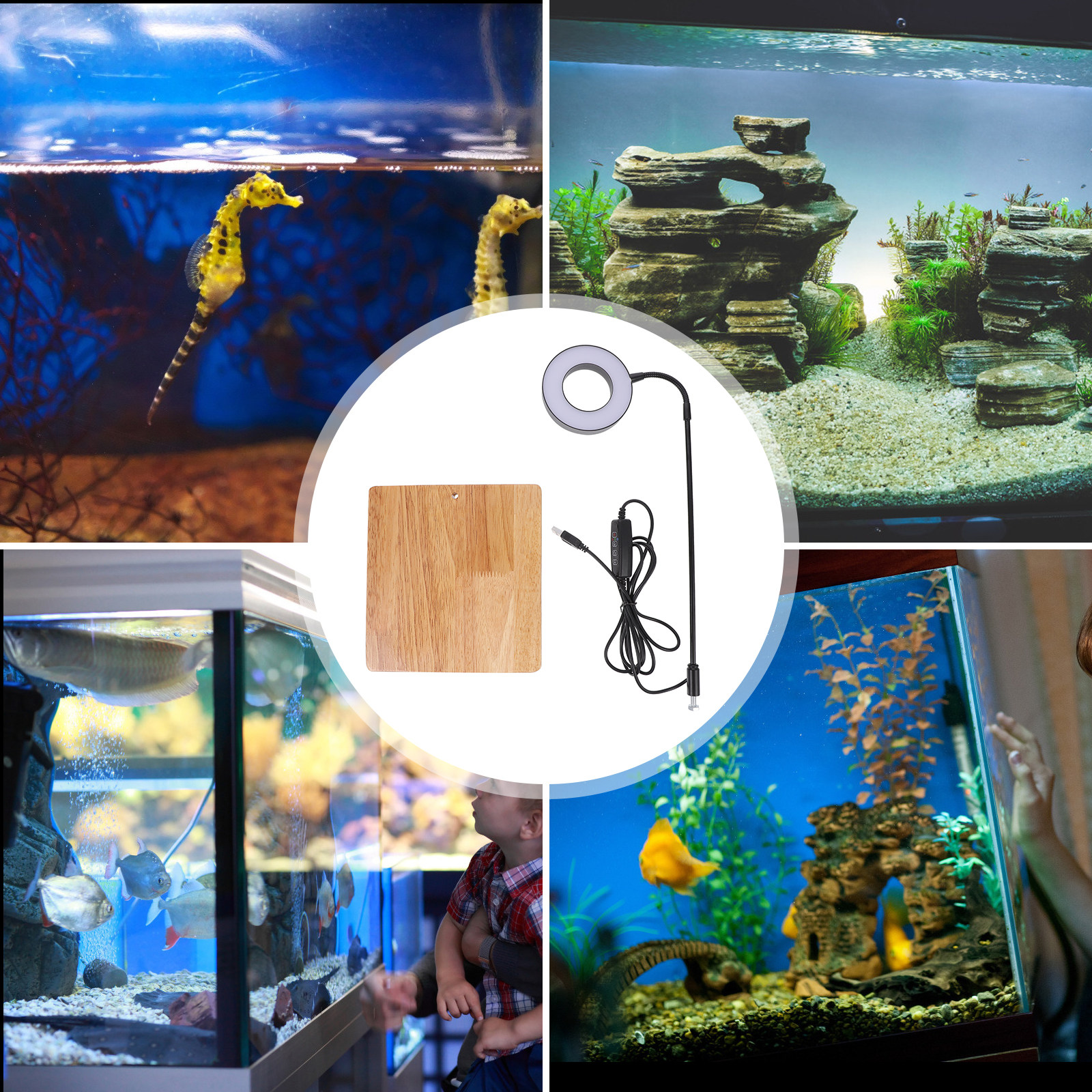 1Pcs Aquarium Fill Light High  - огляд і ціна Aquarium Fish Light Lamp