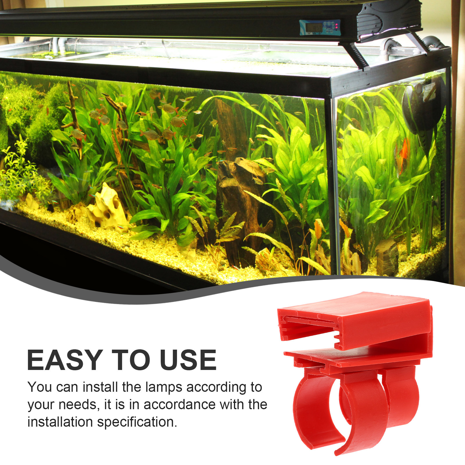 2Pcs Aquarium Light Clips Heav - огляд і ціна Aquarium Fish Light Lamp