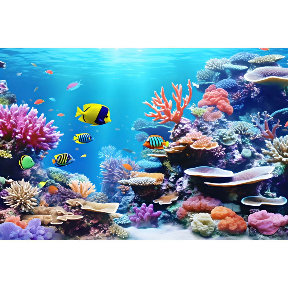 Underwater World Seabed Backdr - огляд і ціна Aquarium Fish Shark