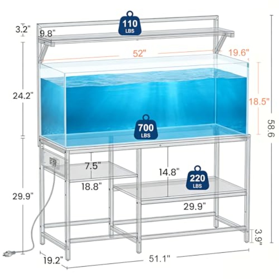 Fish Tank Stand, Aquarium Stan - огляд і ціна Aquarium Fish Long