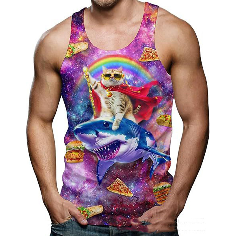 Funny Shark Cat 3D Print Tank  - огляд і ціна Aquarium Fish Shark