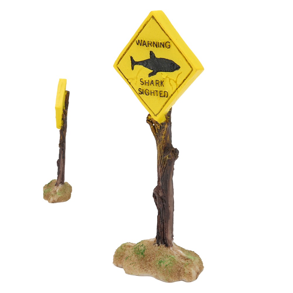 Resin Shark Warning Board Orna - огляд і ціна Aquarium Fish Shark