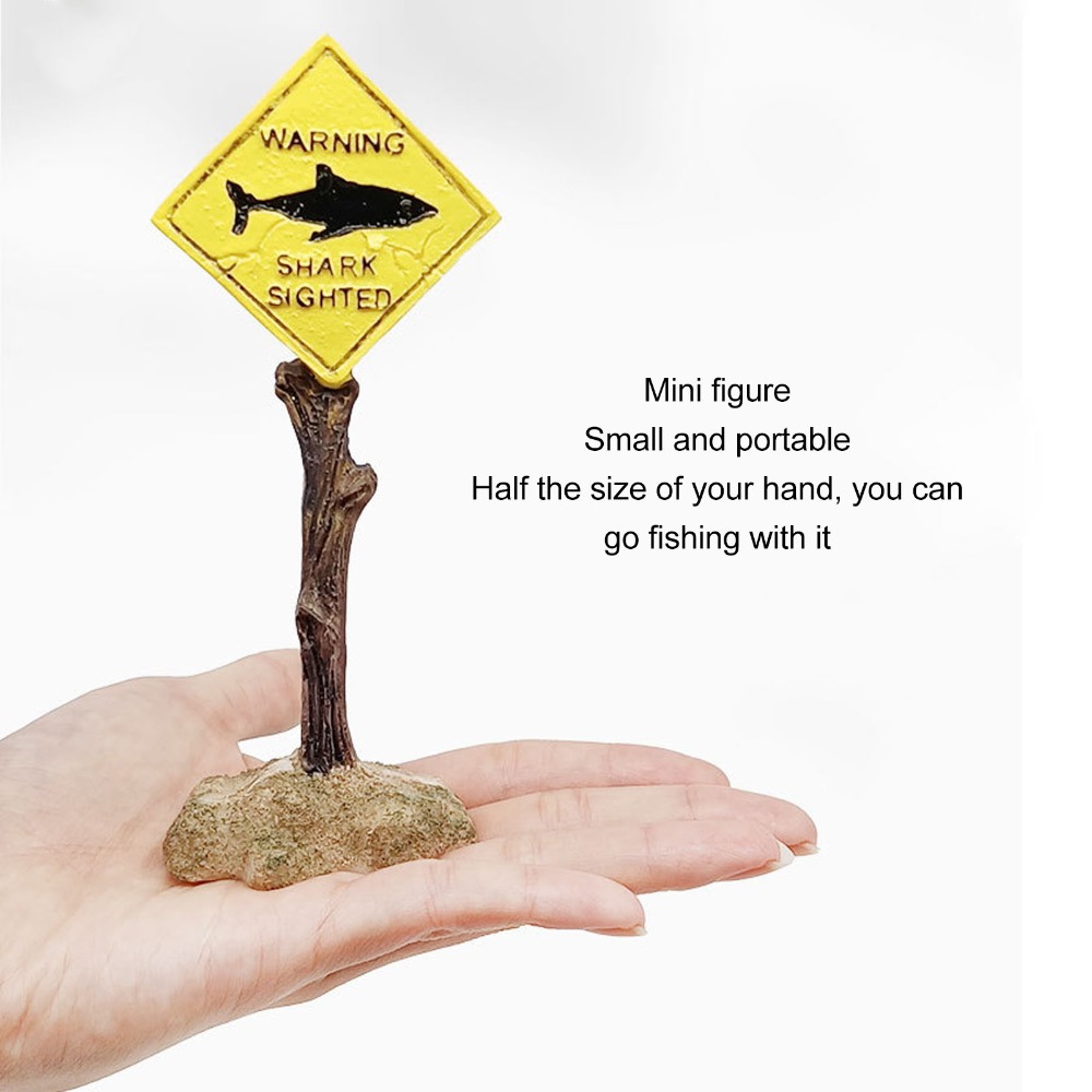 Resin Shark Warning Board Orna - огляд і ціна Aquarium Fish Shark