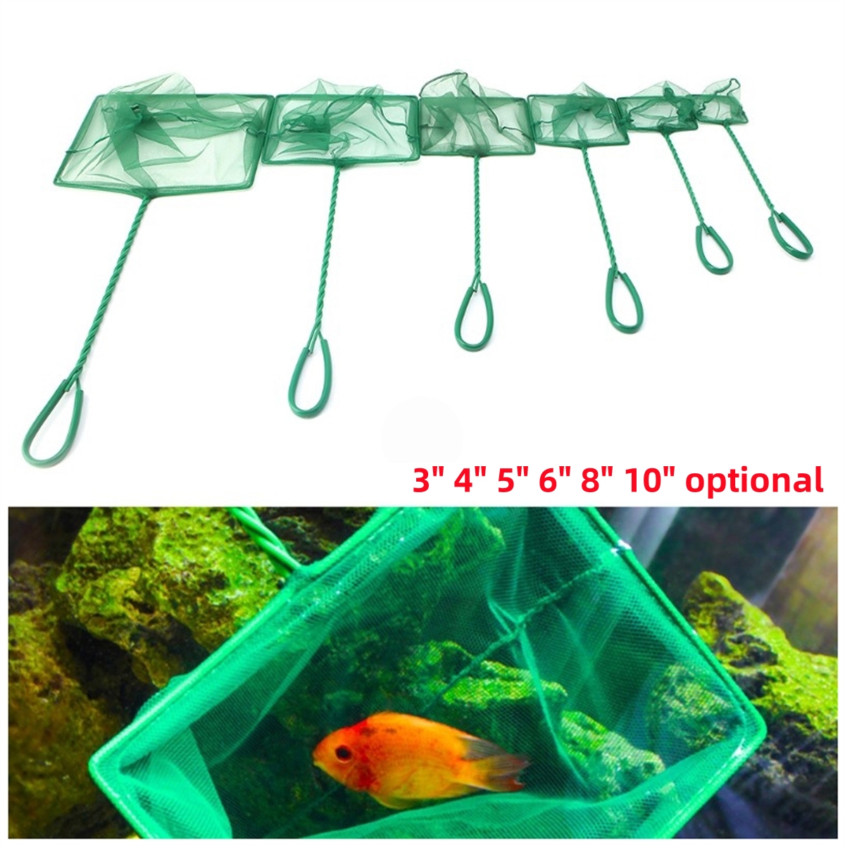 3~10 Inch Portable Nylon Green - огляд і ціна Aquarium Fish Long