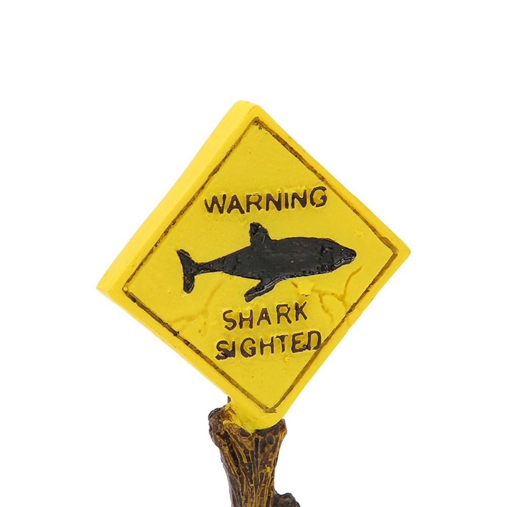 Resin Shark Warning Board Orna - огляд і ціна Aquarium Fish Shark