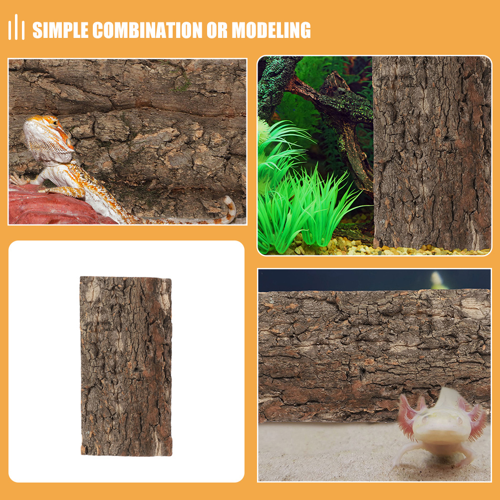 3pcs Cork Bark For Reptiles Te - огляд і ціна Aquarium Fish Real
