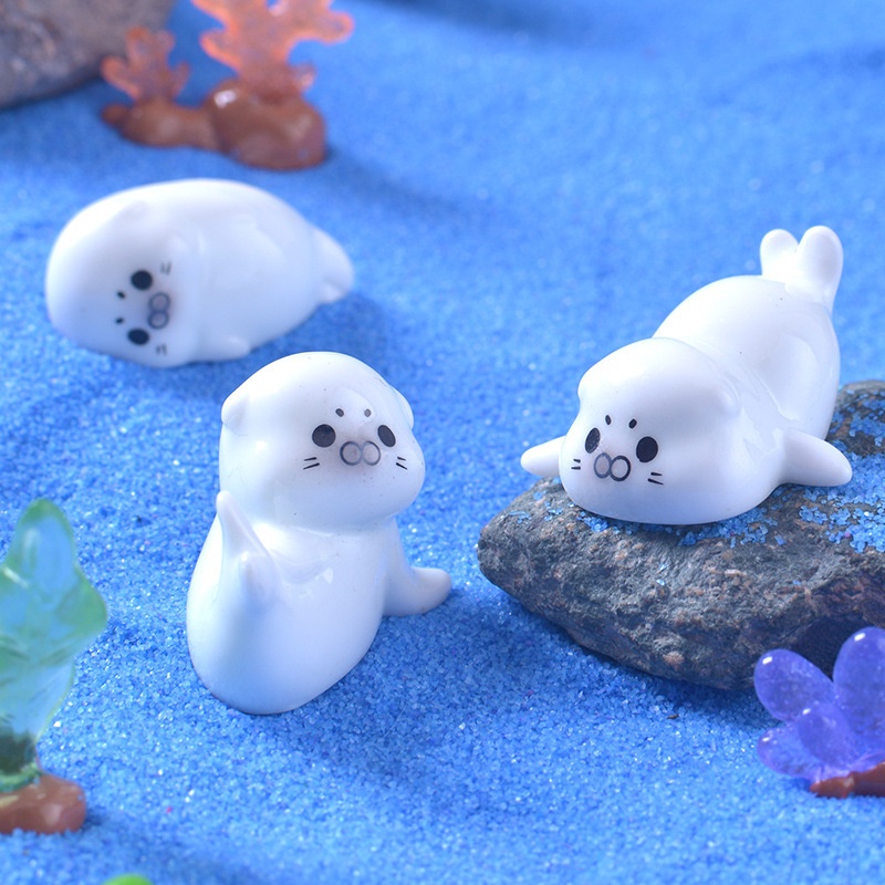 Mini Sea Lion Figurines for Mi - огляд і ціна Aquarium Fish Real