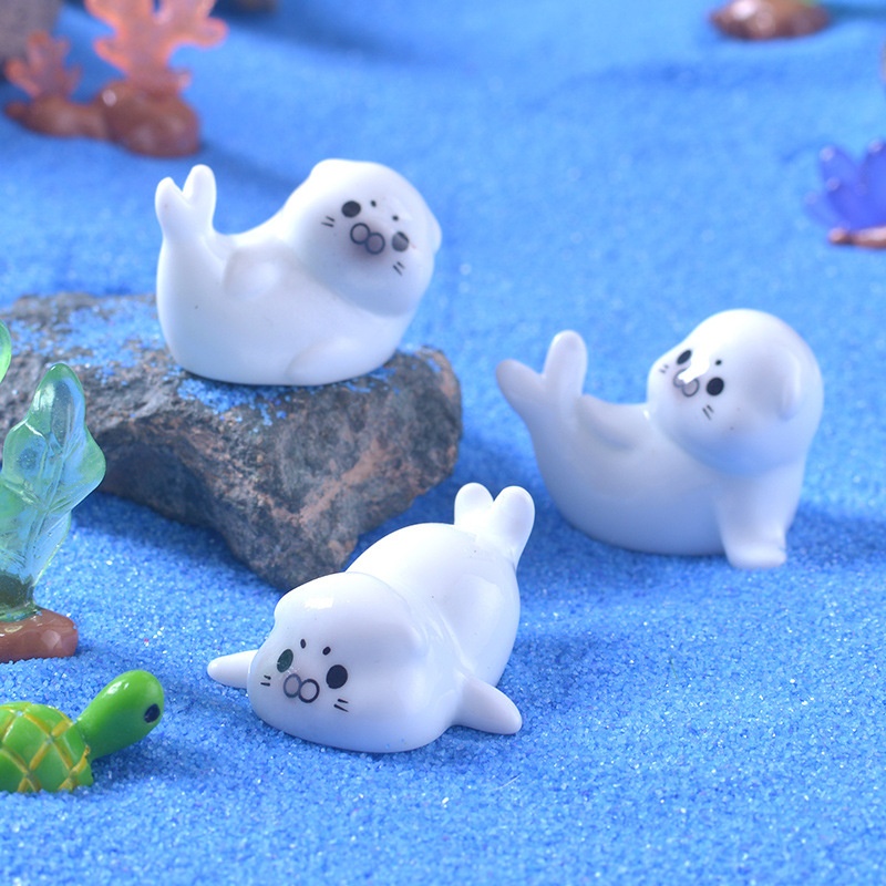 Mini Sea Lion Figurines for Mi - огляд і ціна Aquarium Fish Real
