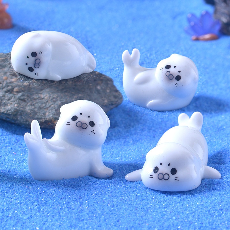 Mini Sea Lion Figurines for Mi - огляд і ціна Aquarium Fish Real